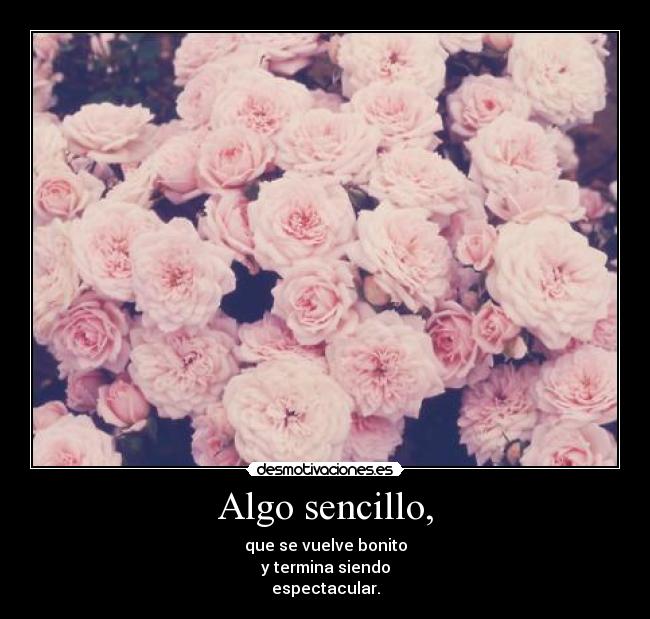 Algo sencillo, -