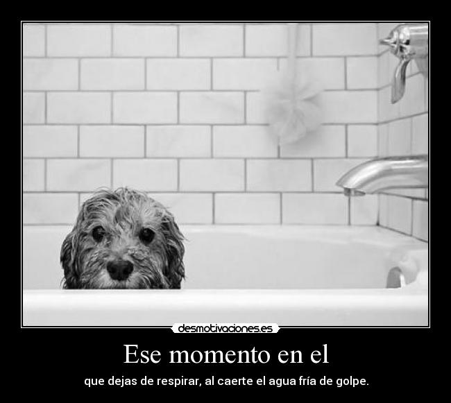 Ese momento en el - que dejas de respirar, al caerte el agua fría de golpe.