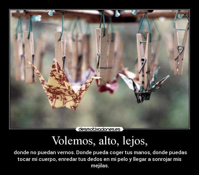 Volemos, alto, lejos, - 