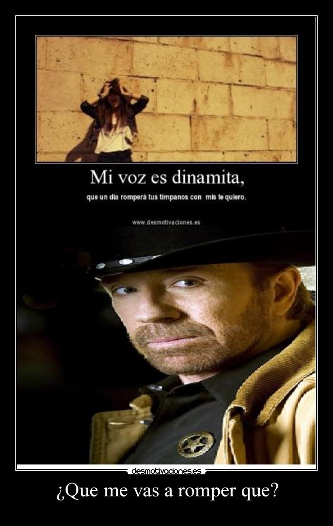 ¿Que me vas a romper que? - 