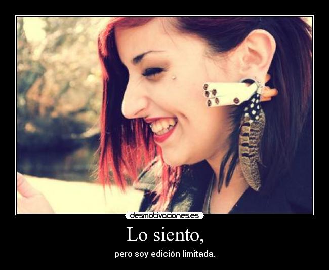 Lo siento, - 