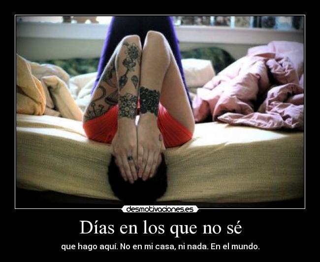 Días en los que no sé - 