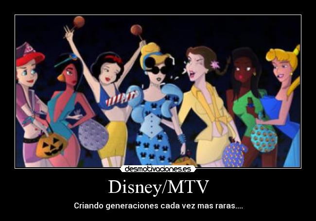 carteles diney mtv generaciones cada vez mas raras desmotivaciones