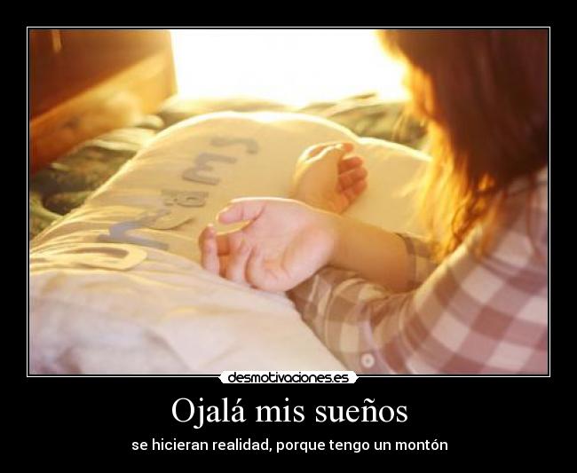 carteles ojala mis suenos hicieran realidad porque tengo monton desmotivaciones