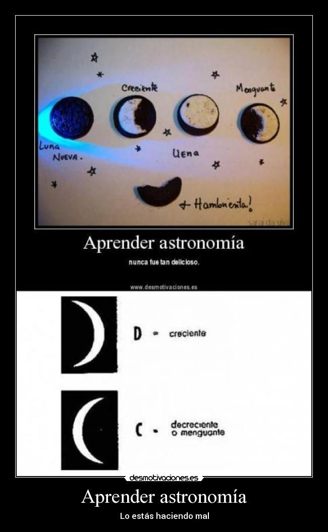 Aprender astronomía - Lo estás haciendo mal