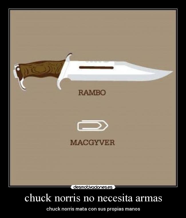 chuck norris no necesita armas - chuck norris mata con sus propias manos