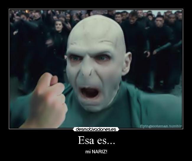 Esa es... - mi NARIZ!