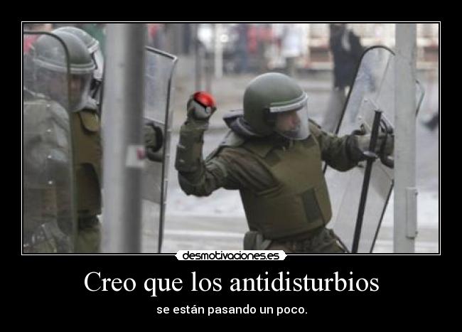 Creo que los antidisturbios -