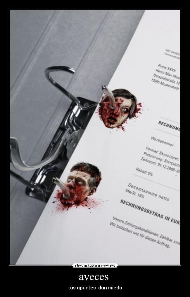 aveces  - tus apuntes  dan miedo