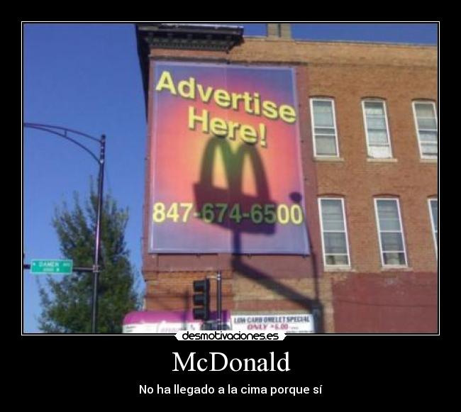 McDonald - No ha llegado a la cima porque sí