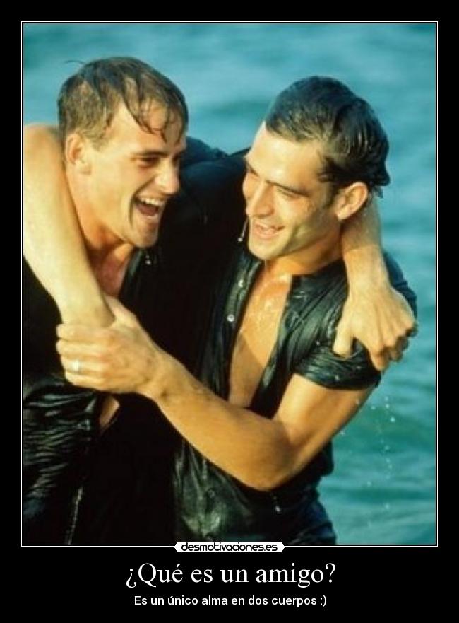 ¿Qué es un amigo? - Es un único alma en dos cuerpos :)