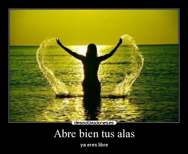 Abre bien tus alas - ya eres libre