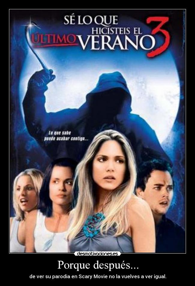 Porque después... - de ver su parodia en Scary Movie no la vuelves a ver igual.