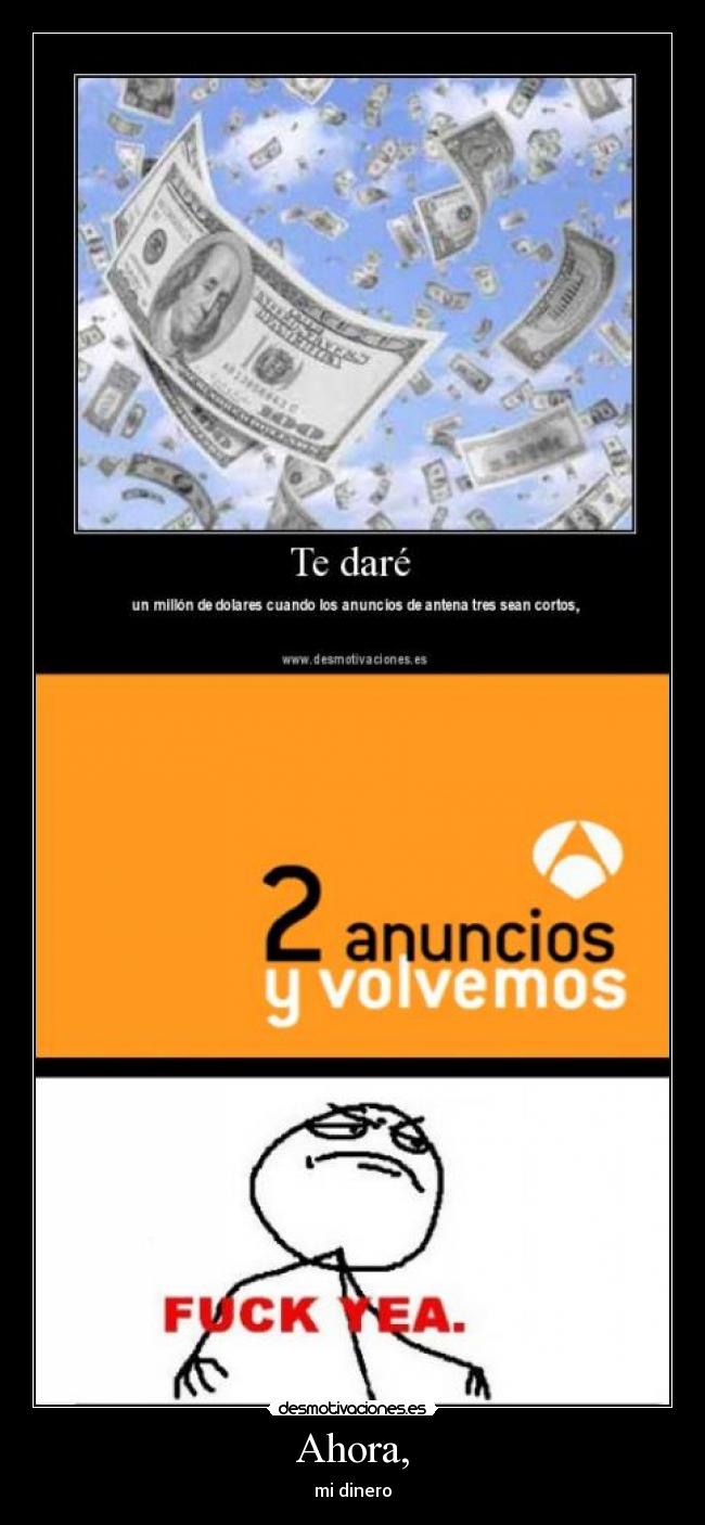 carteles dinero desmotivaciones