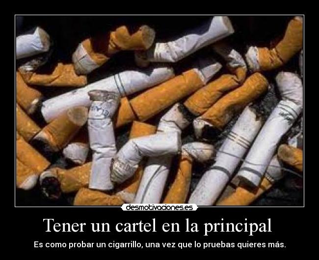 Tener un cartel en la principal  - 