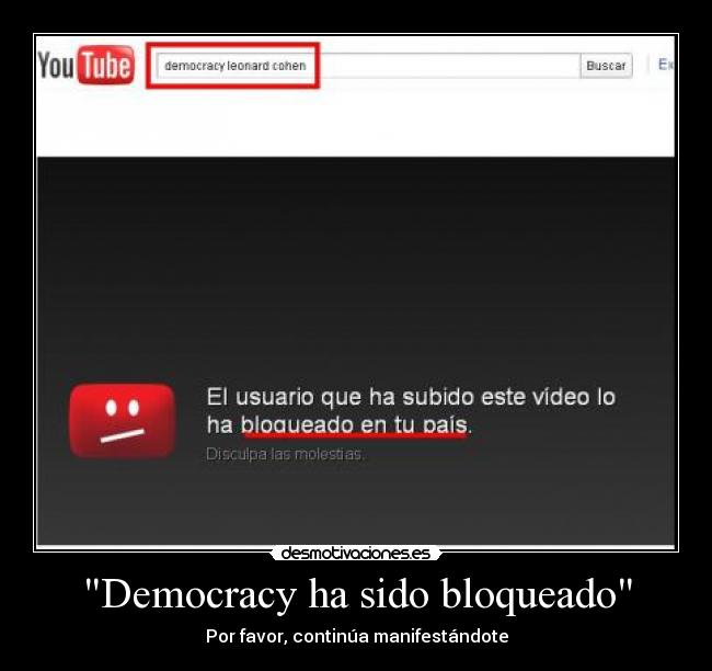 carteles democracy desmotivaciones