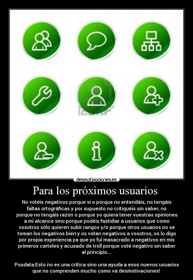 carteles usuarios verdes desmotivaciones