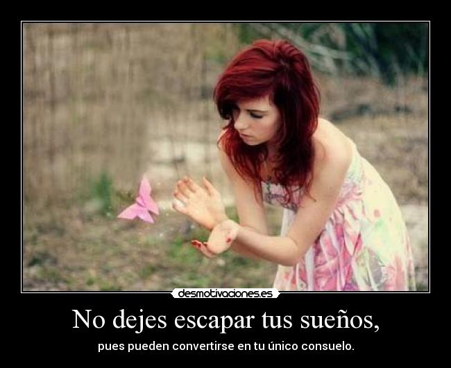 No dejes escapar tus sueños, - pues pueden convertirse en tu único consuelo.