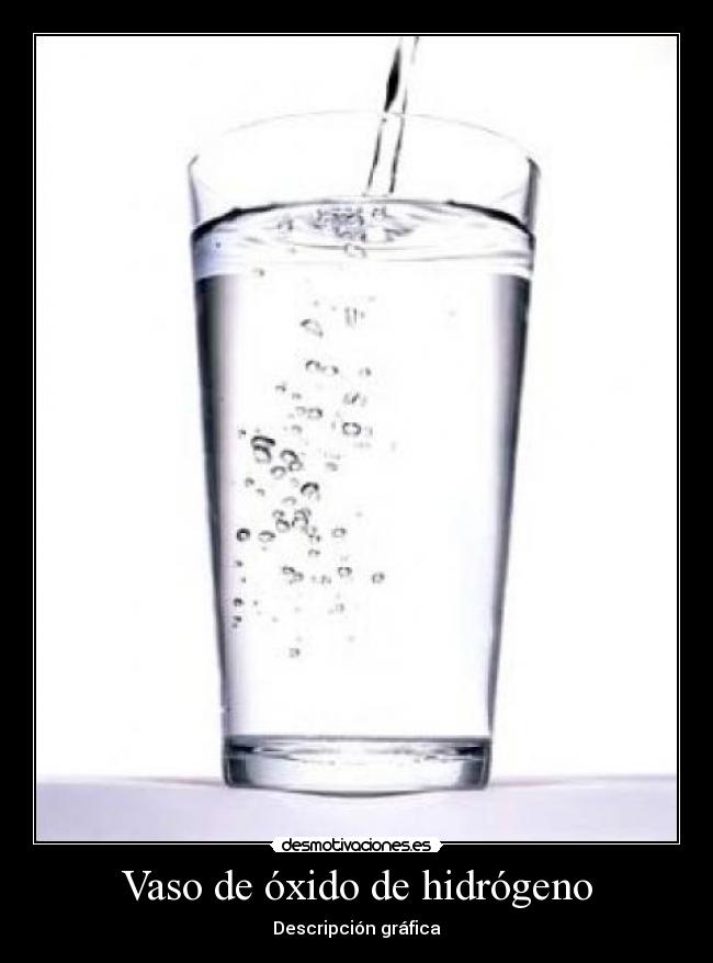 Vaso de óxido de hidrógeno - Descripción gráfica