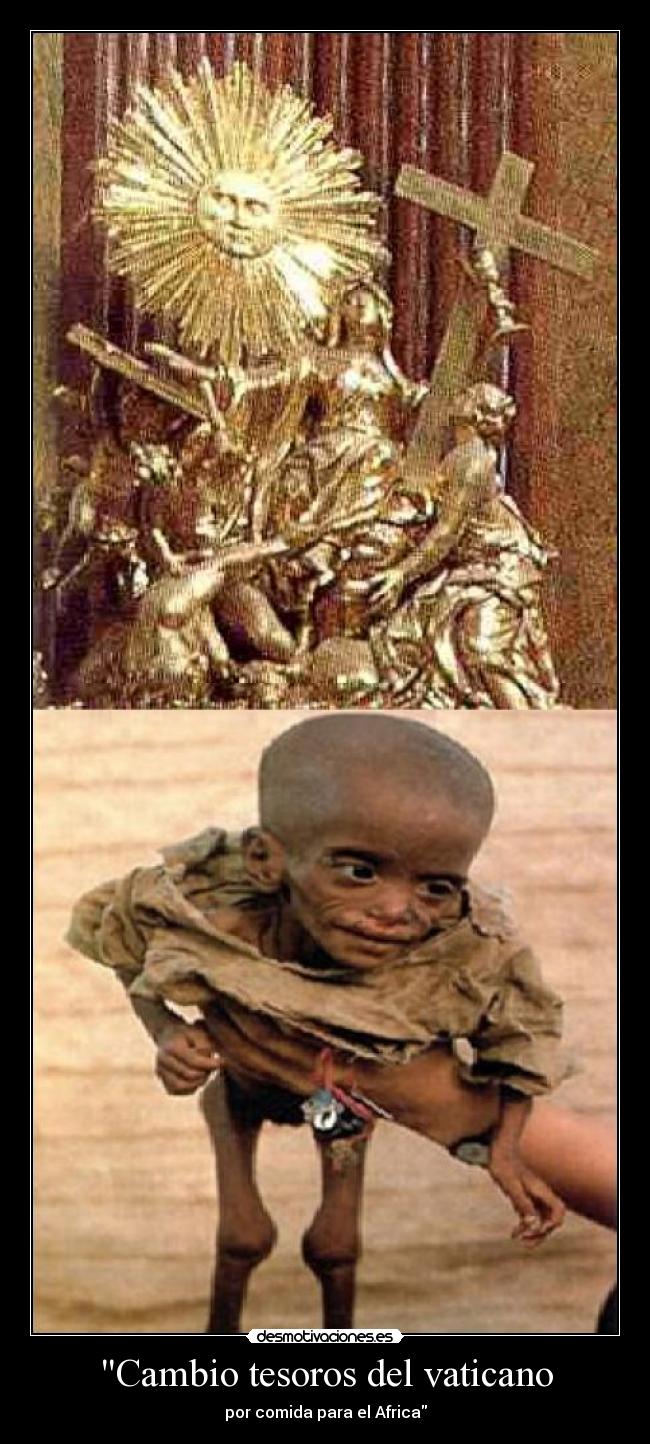 Cambio tesoros del vaticano - por comida para el Africa