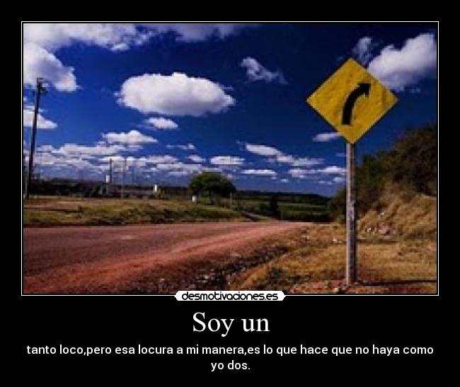 Soy un - tanto loco,pero esa locura a mi manera,es lo que hace que no haya como yo dos.