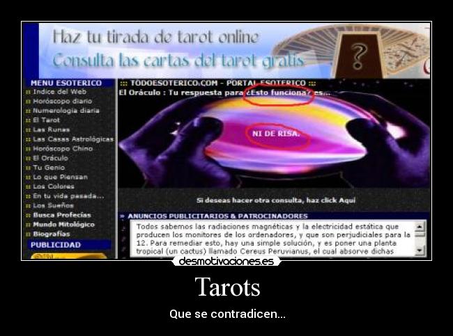 Tarots - Que se contradicen...