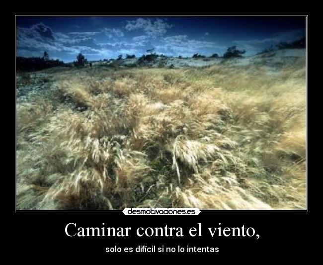 Caminar contra el viento, -