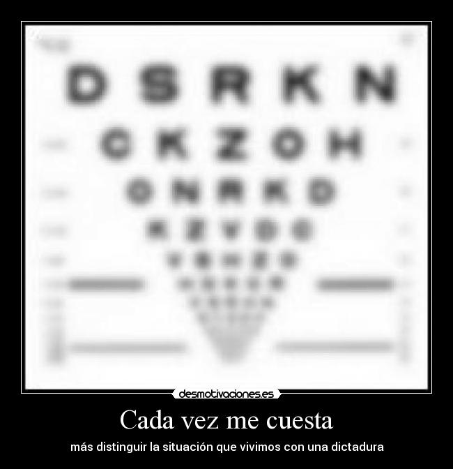 Cada vez me cuesta - más distinguir la situación que vivimos con una dictadura