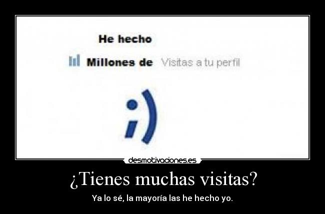 ¿Tienes muchas visitas? -