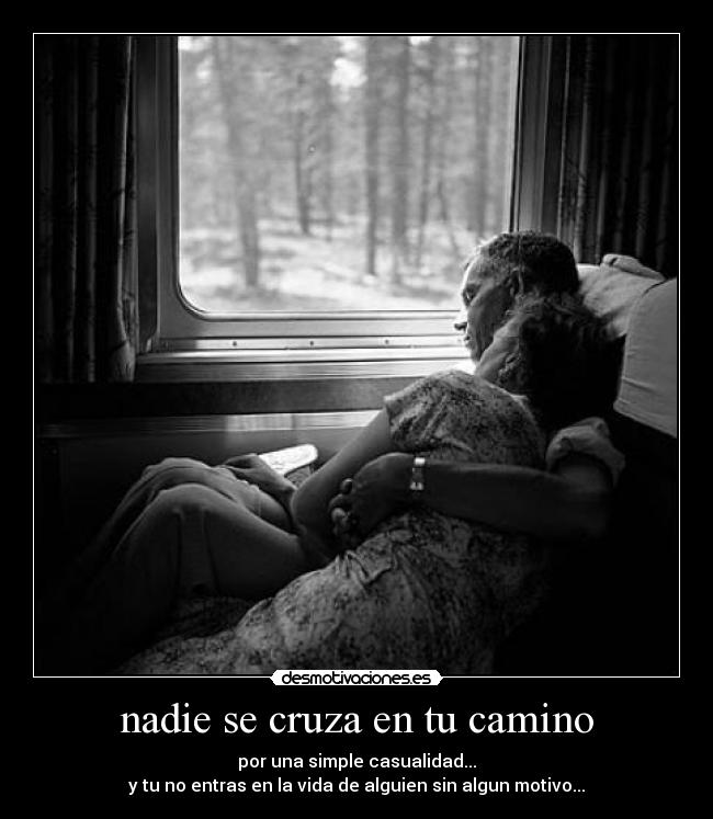 nadie se cruza en tu camino -
