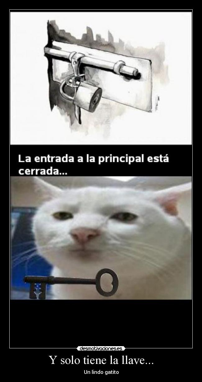 Y solo tiene la llave... -