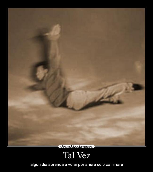 Tal Vez - algun dia aprenda a volar por ahora solo caminare