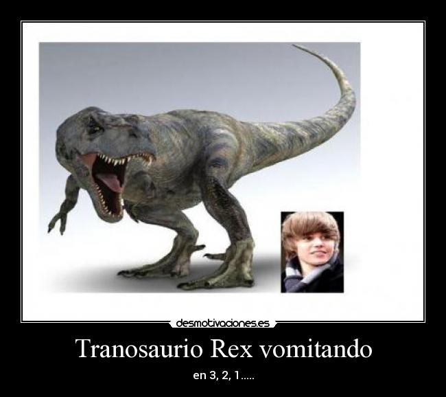 Tranosaurio Rex vomitando - en 3, 2, 1.....