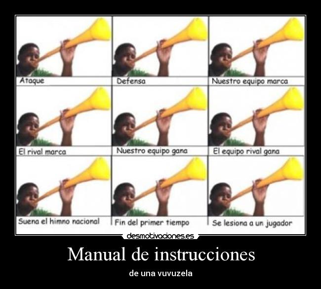 Manual de instrucciones - de una vuvuzela