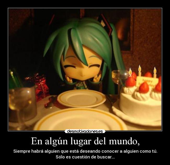 carteles mundo miku hatsune neroid cumpleanos conocer anime kawaii vocaloid desmotivaciones