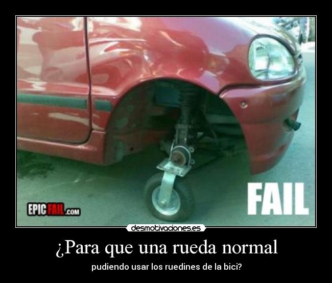 ¿Para que una rueda normal - 