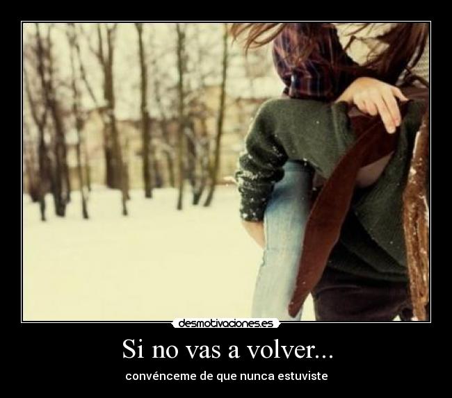 Si no vas a volver... -