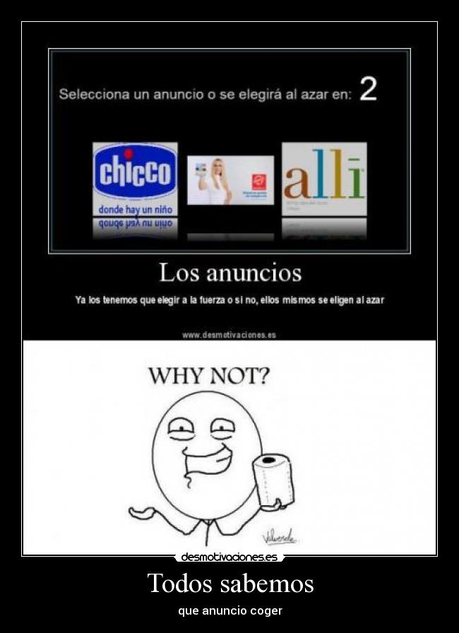 Todos sabemos - que anuncio coger
