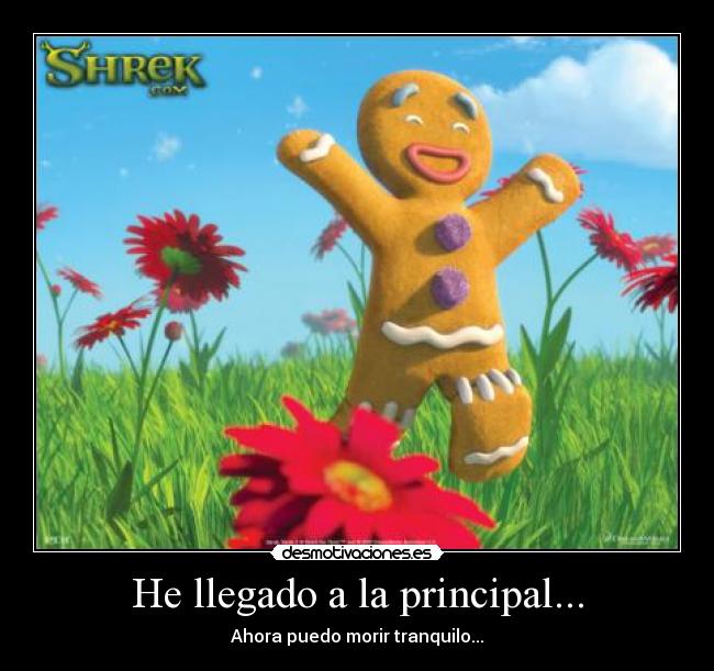 He llegado a la principal... -