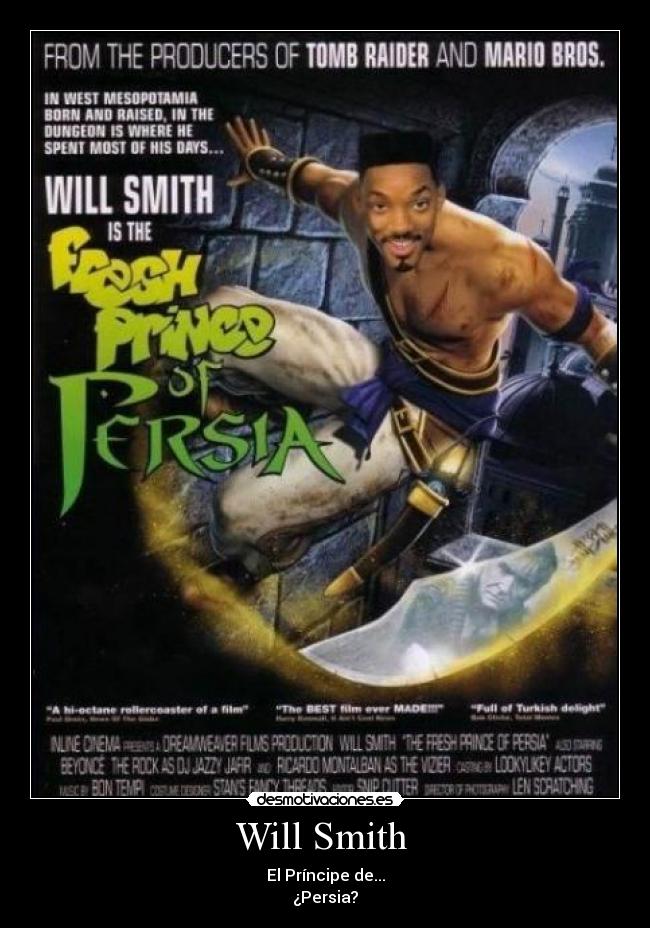 carteles will smith prince persia principe bel air desmotivaciones