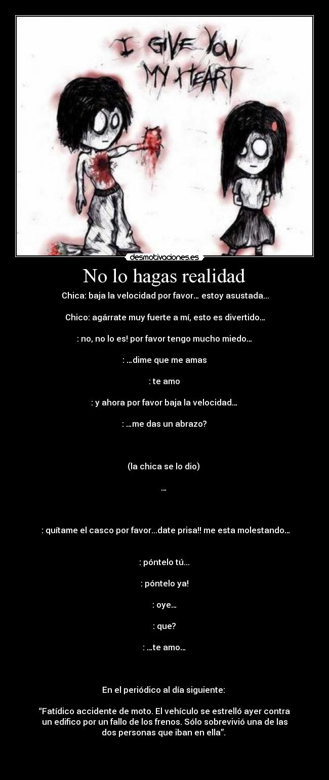 No lo hagas realidad - 