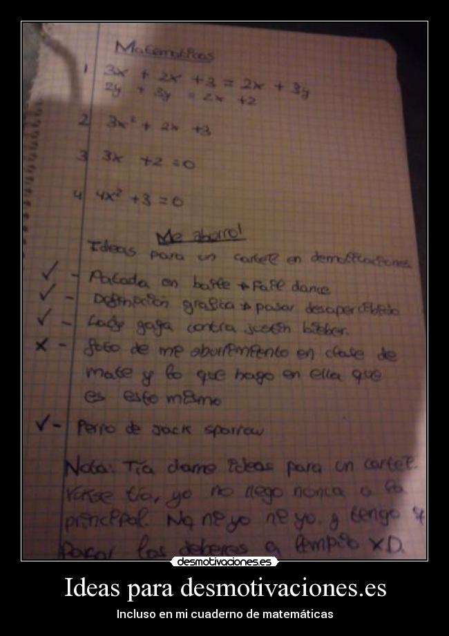 Ideas para desmotivaciones.es - 