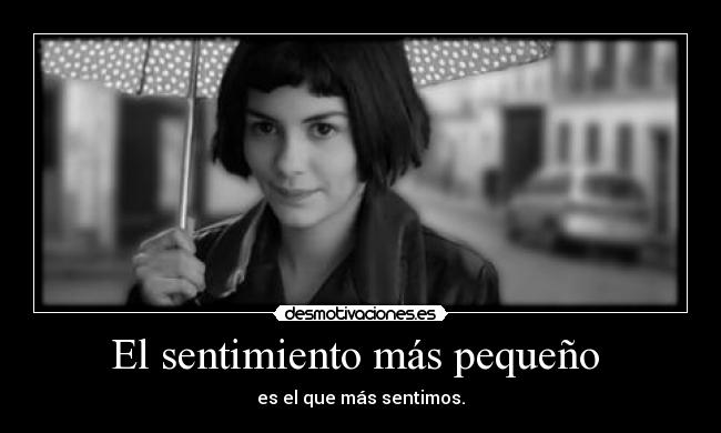 El sentimiento más pequeño  - 
