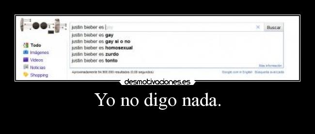 Yo no digo nada. - 