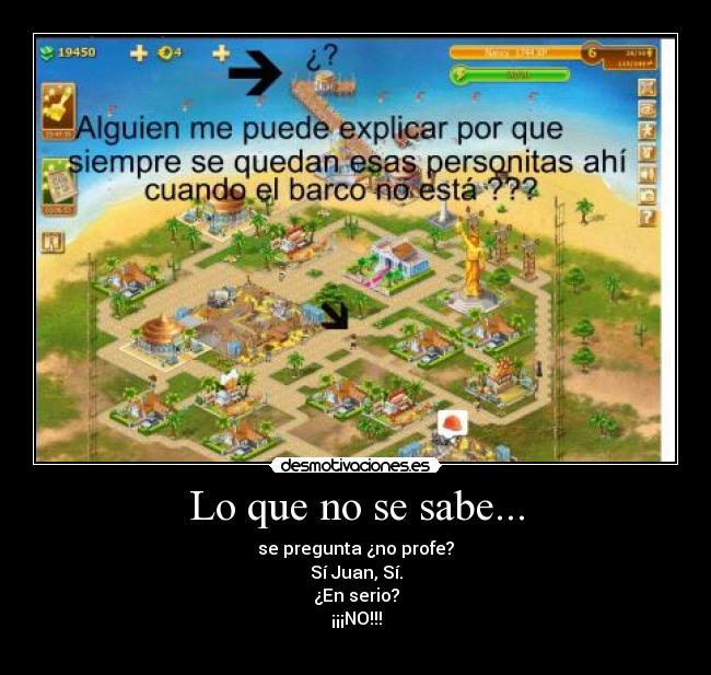 Lo que no se sabe... -