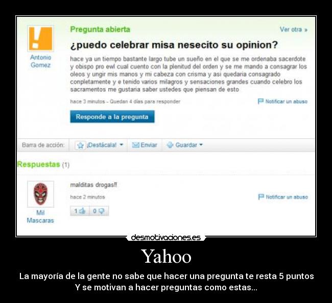 carteles yahoo preguntas tontas desmotivaciones