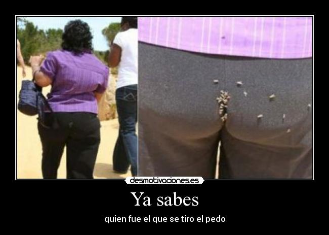 Ya sabes - quien fue el que se tiro el pedo