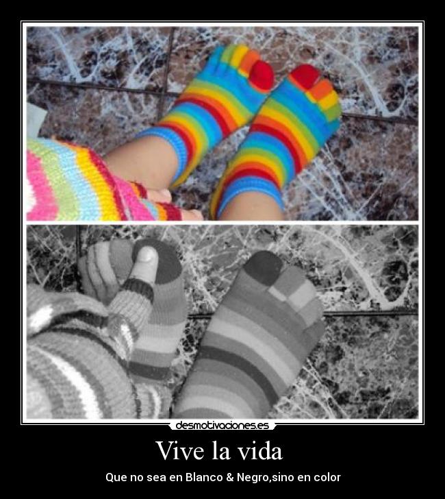 Vive la vida - Que no sea en Blanco & Negro,sino en color