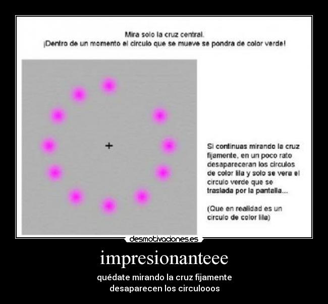 impresionanteee - quédate mirando la cruz fijamente
desaparecen los circulooos