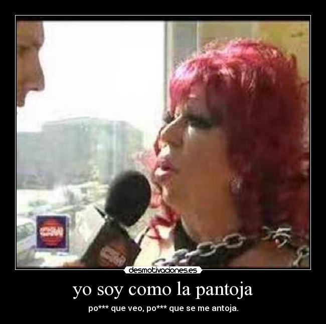yo soy como la pantoja - po*** que veo, po*** que se me antoja.